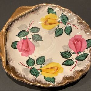 Vintage Lancaster & Sandland Ltd. Staffordshire England Roses trinket dish